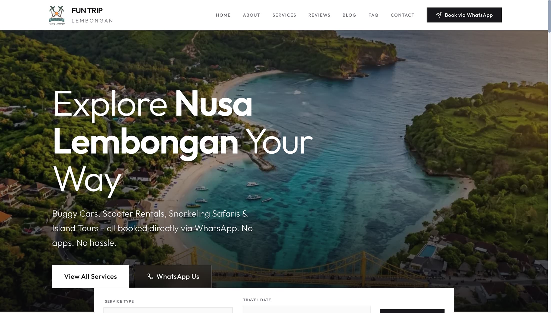 Fun Trip Lembongan Website